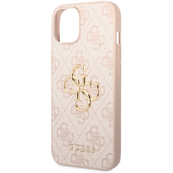 Θήκη Apple iPhone 14 Plus - Guess 4g Logo Collection Hard Case PU Leather - Ροζ image 3
