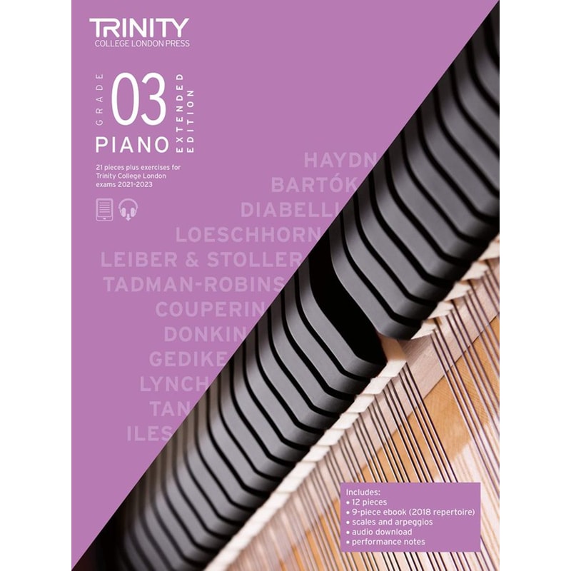 Trinity College London Piano Exam Pieces Plus Exercises From 2021: Grade 3 - Extended Edition