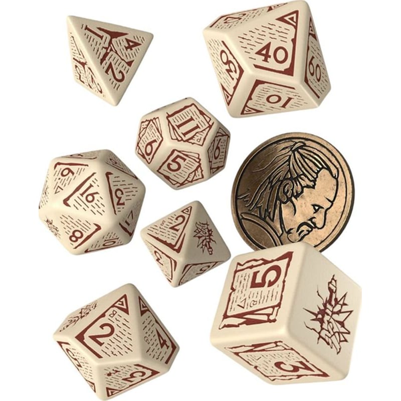 Q-WORKSHOP Σετ Ζάρια - The Witcher Dice Set - Vesemir (old Wolf)