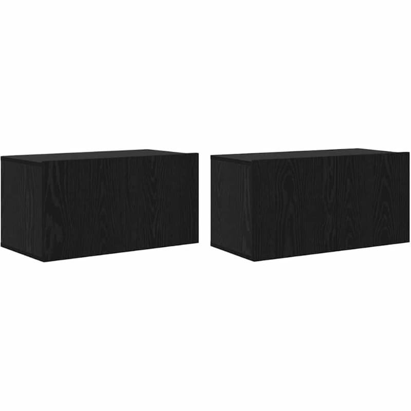 Έπιπλο Τηλεόρασης VidaXL 2 τμχ 60 x 30 x 30 cm - Μαύρο