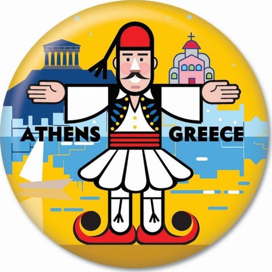 Μαγνήτης GNF THINKOFGREECE Τσολιάδες 5.9 cm image 0