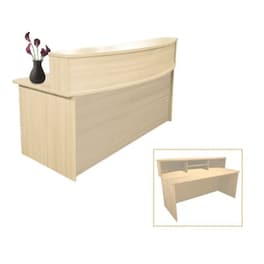Γραφείο Υποδοχής 24Mall από Μασίφ Ξύλο Οξιάς 180x90cm - Φυσικό/Μπεζ