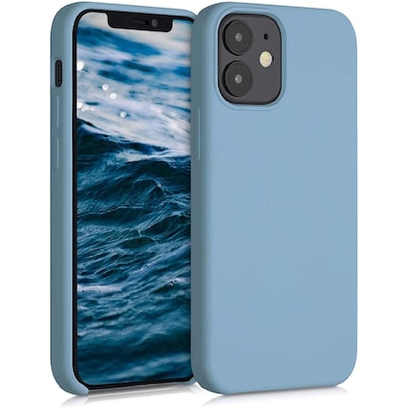 KW Θήκη Apple iPhone 12 Mini - Kwmobile Soft Flexible Rubber Protective Cover - Stone Blue