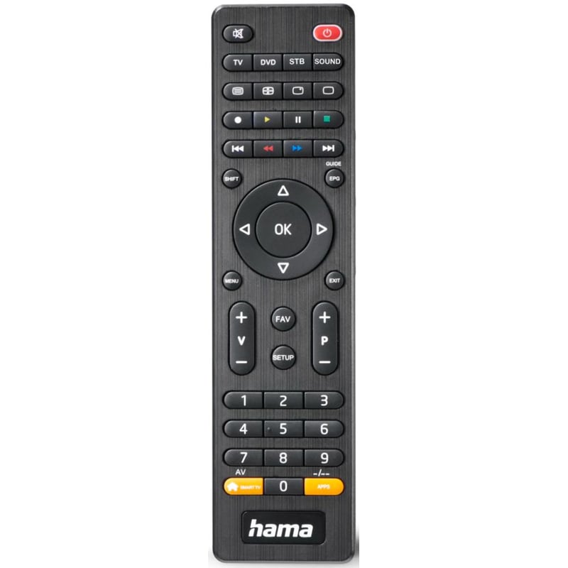 HAMA Τηλεχειριστήριο Hama FITV Universal 4σε1 221052 - Μαύρο