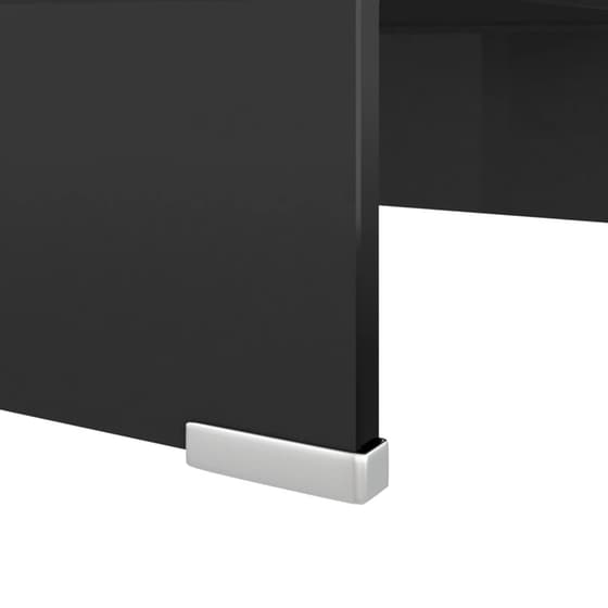 Βάση Τηλεόρασης/οθόνης VidaXL  από γυαλί  40x25x11cm - Μαύρο image 4