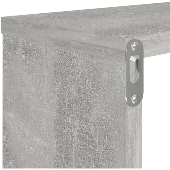 Ράφια Τοίχου VidaXL από Μοριοσανίδα 80x15x26.5 cm 4 Τμχ  - Γκρι image 5