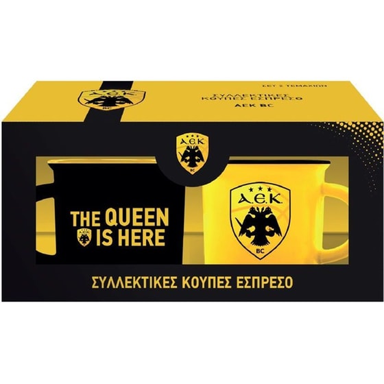 Κούπες&nbsp;Εσπρέσο&nbsp;Χάρτινη Πόλη&nbsp;ΑΕΚ Μπάσκετ 75ml (2 Τεμάχια) image 0