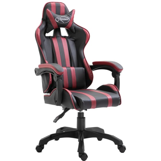 Καρέκλα Gaming VidaXL από Τεχνητό Δέρμα - Μαύρη/Μπορντό image 0