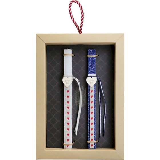 Λαμπάδα Synchronia Καρδιά Love You για Ζευγάρι - 2 Τμχ image 1