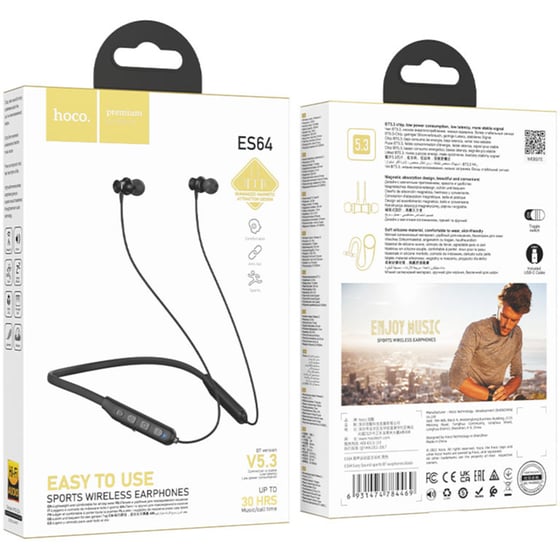 Ακουστικά Bluetooth Hoco ES64 Easy Sound - Μαύρο image 1