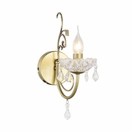 Απλίκα Τοίχου Aca Faberge Dla12151w Μεταλλική 12x27x37 cm - Χρυσή