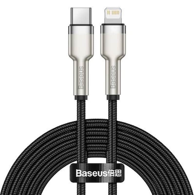 BASEUS Καλώδιο δεδομένων Baseus Cafule Series Metal Usb-C to Lightning 20W 2m - Black