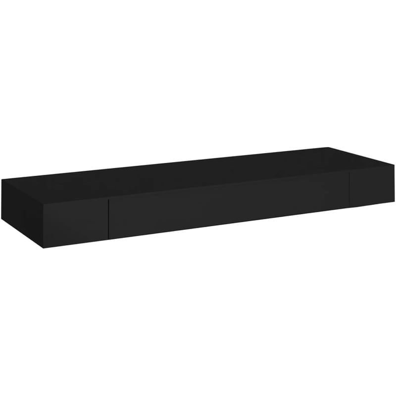 VIDAXL Ράφι Τοίχου VidaXL με Συρτάρι από MDF 80x25x8 cm - Μαύρο