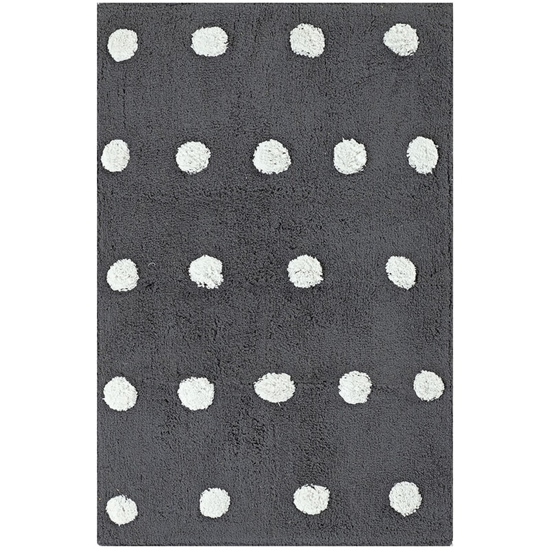 Πατάκι Μπάνιου Kentia Loft Mabel Βαμβακερό Ορθογώνιο 70x110 cm - Σκούρο Γκρι KENTIA