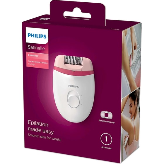 Αποτριχωτική Μηχανή PHILIPS BRE235/00 Satinelle Essential EPILATOR για Σώμα Λευκό/Ροζ image 5