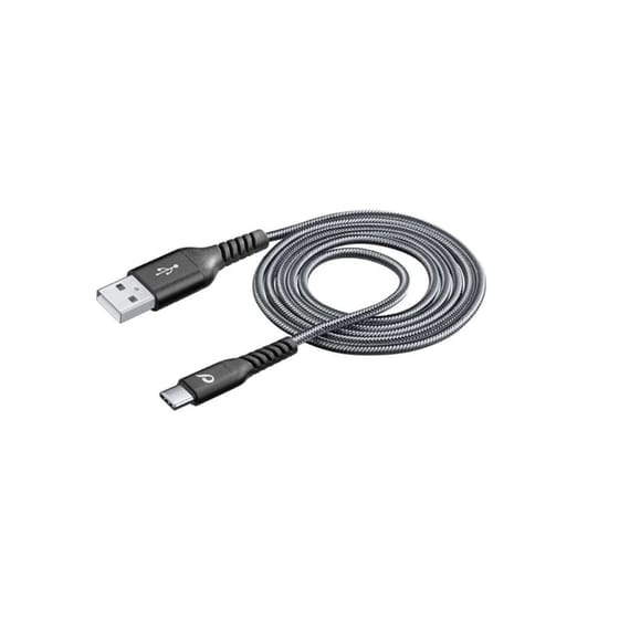 Καλώδιο Cellular Line USB-A σε USB-C 1.2m - Μαύρο image 2