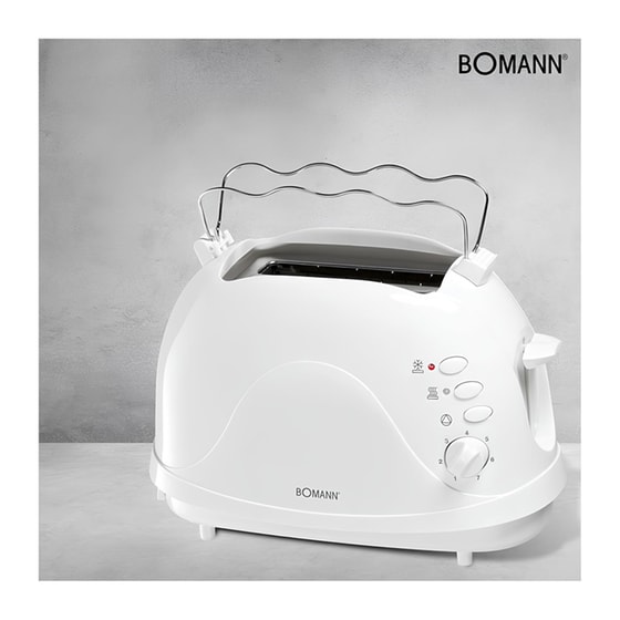 BOMANN TA 246 CB 2 Θέσεων 700W Λευκό Φρυγανιέρα image 2