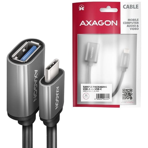 Αντάπτορας Axagon RUCM-AFAC USB-C Male σε USB-A Female 0.2m image 1