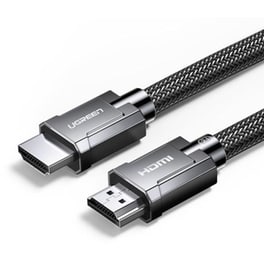 Ugreen HDMI 21 Braided Cable HDMI Male - HDMI Male 1m - Μαύρο