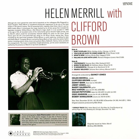 Helen Merrill With Clifford Brown image 5