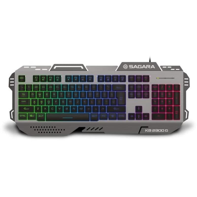 ZEROGROUND Zeroground KB-2300G Sagara Gaming Ενσύρματο Πληκτρολόγιο με RGB φωτισμό Γκρι (US)