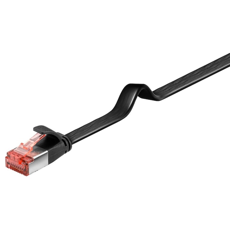 Καλώδιο Goobay 94235 U/FTP (STP) Cat.6 Flat 20m Μαύρο