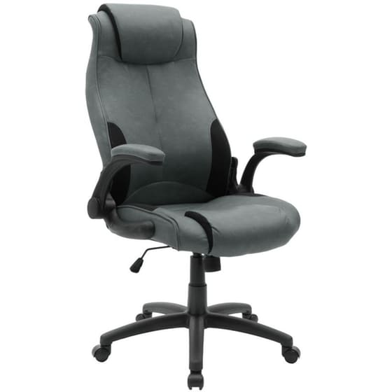 Καρέκλα Διευθυντική Bear Pakoworld από Δερματίνη - Γκρι image 0