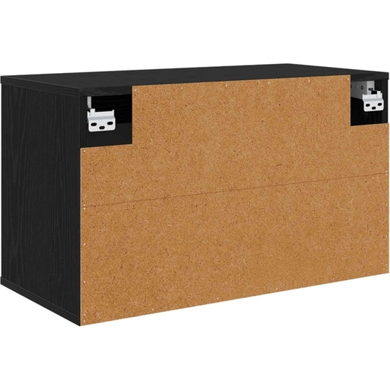 Έπιπλο Τηλεόρασης VidaXL ELBURG Επιτοίχιο 69 x 33 x 40 cm - Μαύρη Δρυς image 3