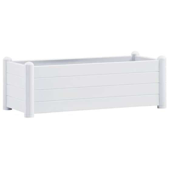 Vidaxl Ζαρντινιέρα Υπερυψωμένη Λευκή 100 X 43 X 35 Εκ. Πολυπροπυλένιο image 2