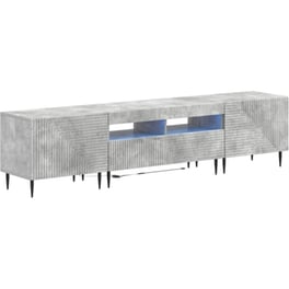 Έπιπλο Τηλεόρασης VidaXL με LED 3 τμχ 178 x 35 x 43 cm - Γκρι Σκυροδέματος