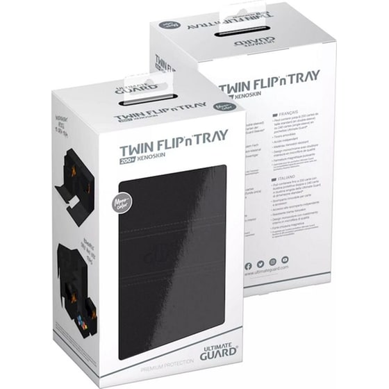 Ultimate Guard Twin Flip`n`tray 200+ Xenoskin Monocolor Black image 4