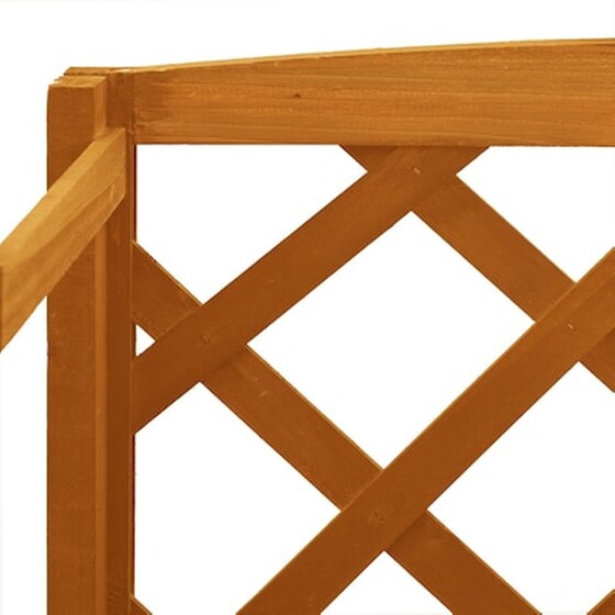 Vidaxl Βάση Φυτών Με Καφασωτό Πορτοκαλί 60x30x140 Εκ Μασίφ Ξύλο Ελάτης image 5