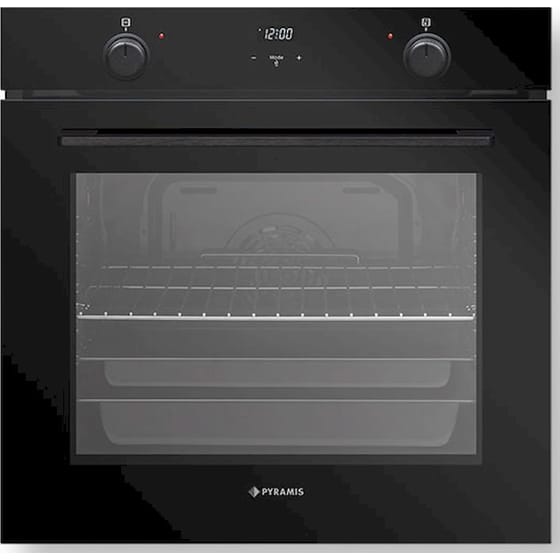 PYRAMIS PO78052009PBL 78 Lt Μαύρο Εντοιχιζόμενος Φούρνος Άνω Πάγκου image 0