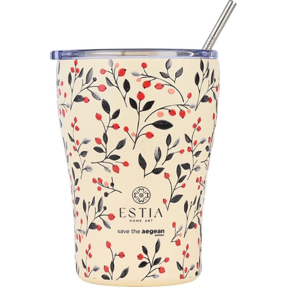Κούπα Θερμός Καφέ Estia Home Art Save the Aegean Bloom Beige 350ml image 0