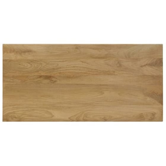 Τραπεζαρία Vidaxl από Μασίφ Ξύλο Μάνγκο Και Ατσάλι 115x55x76 cm - Καφέ/Μπεζ image 4