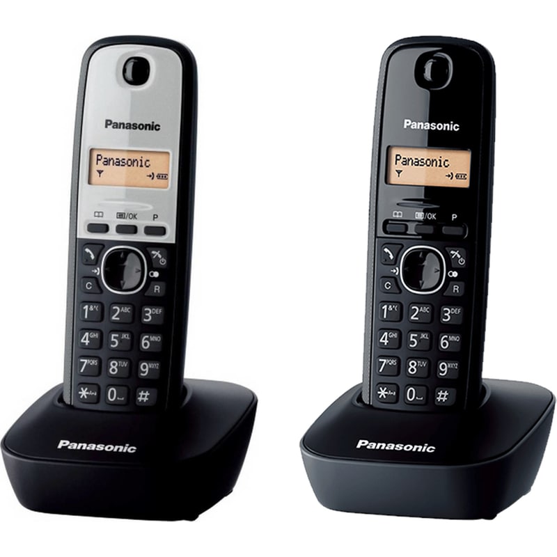 Ασύρματο Τηλέφωνο Panasonic KX-TG1611 Duo – Μαύρο/Ασημί