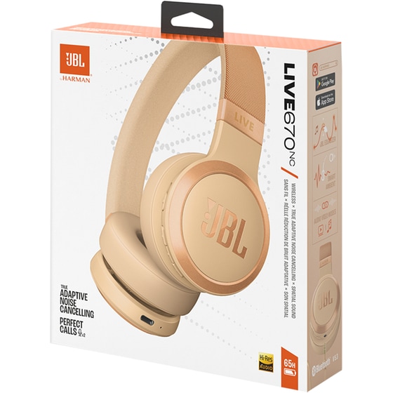 JBL Live 670NC Ασύρματα Ακουστικά Κεφαλής - Sandstone image 10