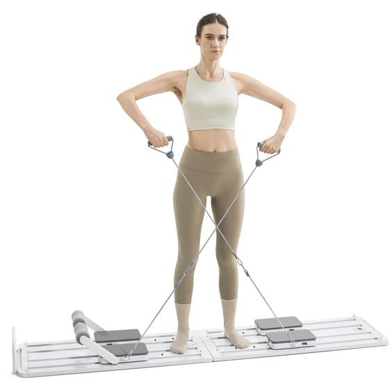 KINGSMITH CRAWLER Pilates Reformer Πολυόργανο Γυμναστικής Λευκό image 3