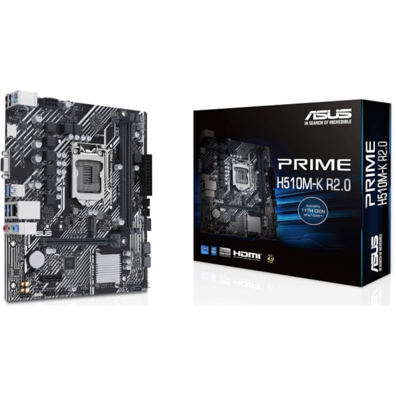ASUS Μητρική Κάρτα ASUS PRIME H510M-K R2.0 MICRO-ATX με Intel 1200 Socket