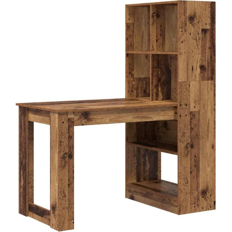 Γραφείο VidaXL από Επεξεργασμένο Ξύλο 122x67x145 cm - Παλιό Ξύλο