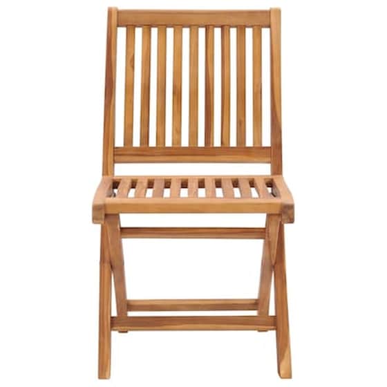 Vidaxl Καρέκλες Κήπου 2 Τεμ. Από Μασίφ Ξύλο Teak Με Γαλάζια Μαξιλάρια image 4