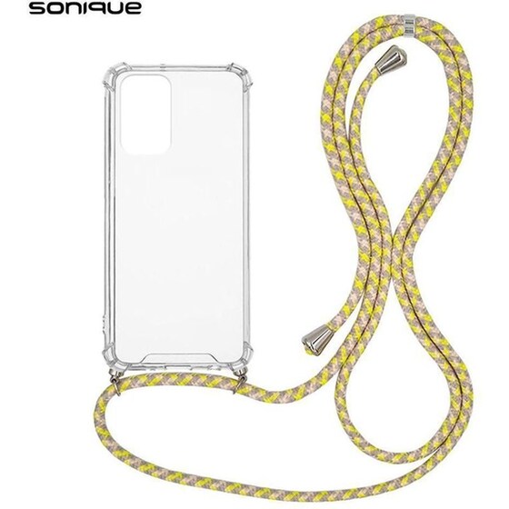 Θήκη Xiaomi Mi 11 Lite 4G / 11 Lite 5G / 11 Lite 5G NE - Sonique Armor Clear Με Strap - Κίτρινο image 0