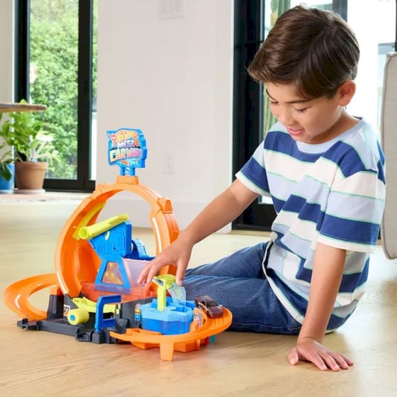 Πλυντήριο Χρωμοκεραυνών Mattel Hot Wheels με Λουπ image 5