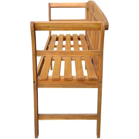 Παγκάκι Κήπου VidaXL από Μασίφ Ξύλο Ακακίας 157x45x82.5 cm - Καφέ image 2