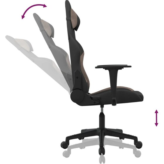 Καρέκλα Gaming VIDAXL 345493 - Μαύρο image 4