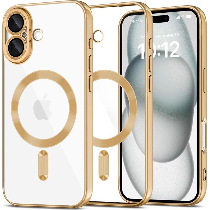 TECH-PROTECT Θήκη Apple Iphone 16 - Tech-protect Magflex Διάφανη Σιλικόνης Με Magsafe - Shiny Gold (5906302311385)