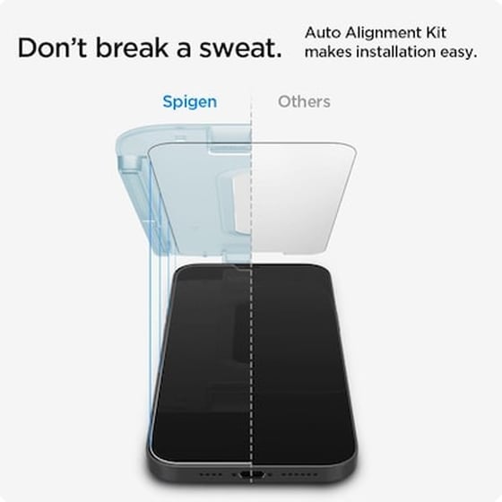 Προστατευτικό οθόνης Apple iPhone 12/iPhone 12 Pro - Spigen Glas.tr Ez Fit Tempered Glass 2pcs image 0