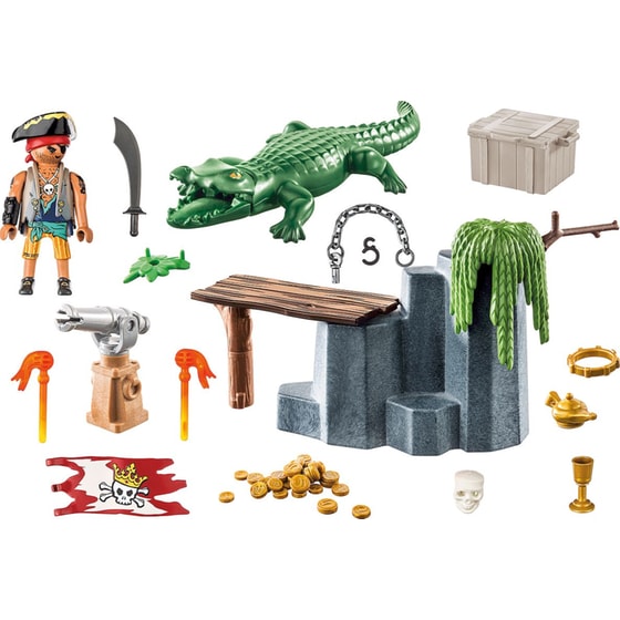 PLAYMOBIL® Pirates Starter Pack Πειρατής με Αλιγάτορα (71473) image 2