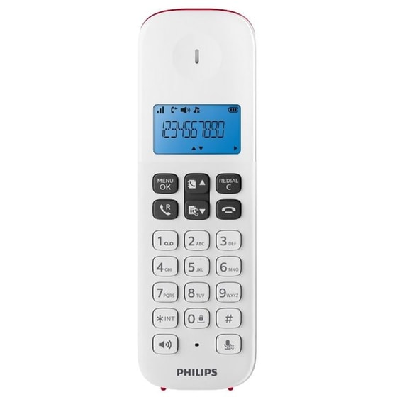 Ασύρματο Τηλέφωνο Philips D1611R/GRS - Κόκκινο image 1