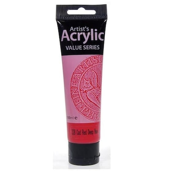 Phoenix Ακρυλικό Χρώμα 328 Cad Red Deep Hue, Σωληνάριο 100ml image 0